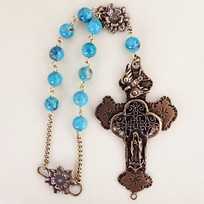 Vintage Our Lady of Guadalupe 1-decade car rosary