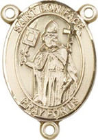 St. Boniface - .75" Oval - Gold Filled Centerpiece