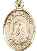 St. Bruno - .50" Oval - Gold Filled Side Medal