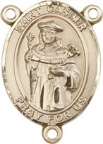 St. Casimir of Poland - .75" Oval - Gold Filled Centerpiece