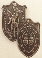 Vintage St. Michael the Archangel Shield Medal - R Vintage St. Michael the Archangel Shield Medal - R