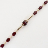 Garnet Glass and crystal rosary