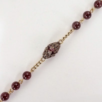 Garnet Lampwork rosary