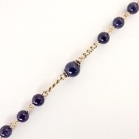 Blue Goldstone Rosary