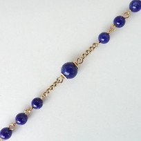 Lapis Lazuli brass rosary
