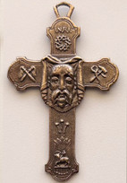 Bronze Vintage Style Holy face Cross