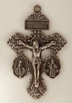 Vintage Pardon Crucifix with attached medals