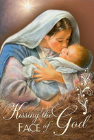 Kissing Face of God Christmas Card
