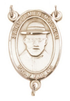 St. Damien of Molokai - .75" Oval - Gold Filled Centerpiece