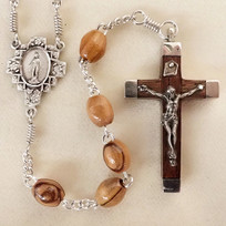 Oval Olive Wood Rosary