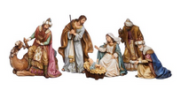6pc St Nativity Scene With King on Camel Resin Figurine