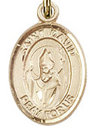 St. David of Wales - .50" Oval - Gold Filled Side Medal