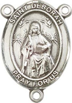 St. Deborah - .75" Oval - Sterling Silver Centerpiece