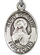 St. Dorothy - .50" Oval - Sterling Silver Side Medal