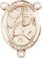 St. Edwin - .75" Oval - Gold Filled Centerpiece