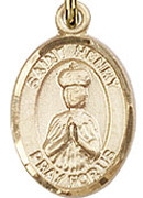 St. Henry II - .50" Oval - Gold Filled Side Medal