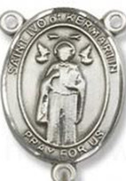 St. Ivo of Kelmartin - .75" Oval - Sterling Silver Centerpiece