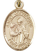 St. Januarius  - .50" Oval - Gold Filled Side Medal