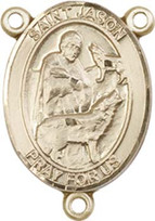 St. Jason  - .75" Oval - Gold Filled Centerpiece