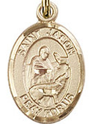 St. Jason - .50" Oval - Gold Filled Side Medal