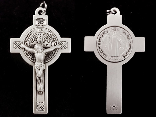 St Benedict Crucifix Sterling Silver & Gold Pendants 3