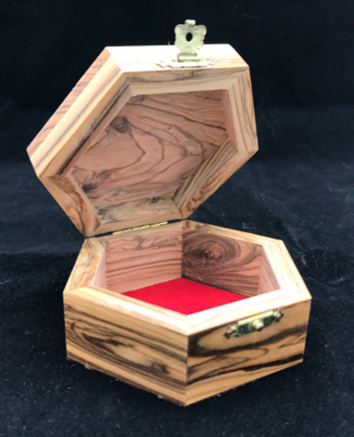 Small Olive Wood Jewelry Box