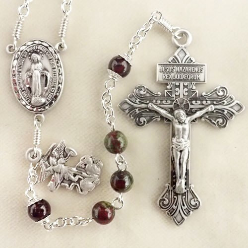 St. Michael Dragon Blood Rosary - Sisters of Carmel