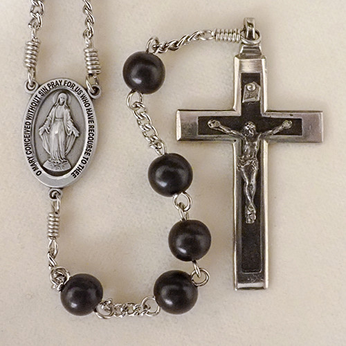 Heart wood rosary