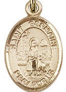 St. Germaine Cousin - .50" Oval - Gold Filled Side Medal