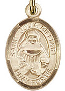 St. Julia Billiart - .50" Oval - Gold Filled Side Medal - Sisters of Carmel