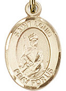 St. Louis - .50" Oval - Gold Filled Side Medal - Sisters of Carmel
