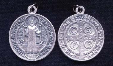 St. Benedict Medal - Silver Oxidized
