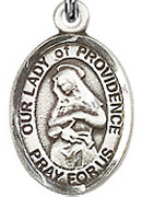 Our Lady of Providence - .50" Oval - Sterling Silver Side Medal ...