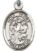 Holy Family - .50" Oval - Sterling Silver Side Medal - Sisters of Carmel
