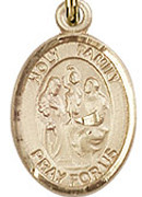 Holy Family - .50" Oval - Gold Filled Side Medal - Sisters of Carmel