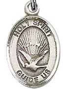 Holy Spirit - .50" Oval - Sterling Silver Side Medal - Sisters of Carmel