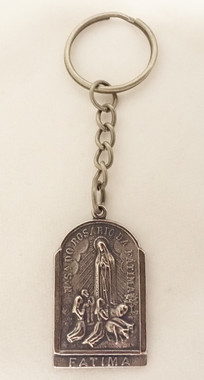 Vintage Double sided Our Lady of Christopher key chain