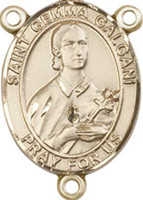 St. Gemma Galgani - .75" Oval - Gold Filled Centerpiece - Sisters of Carmel