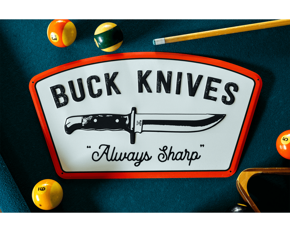 Buck Knives Tin Tacker Sign - Thumbnail 2