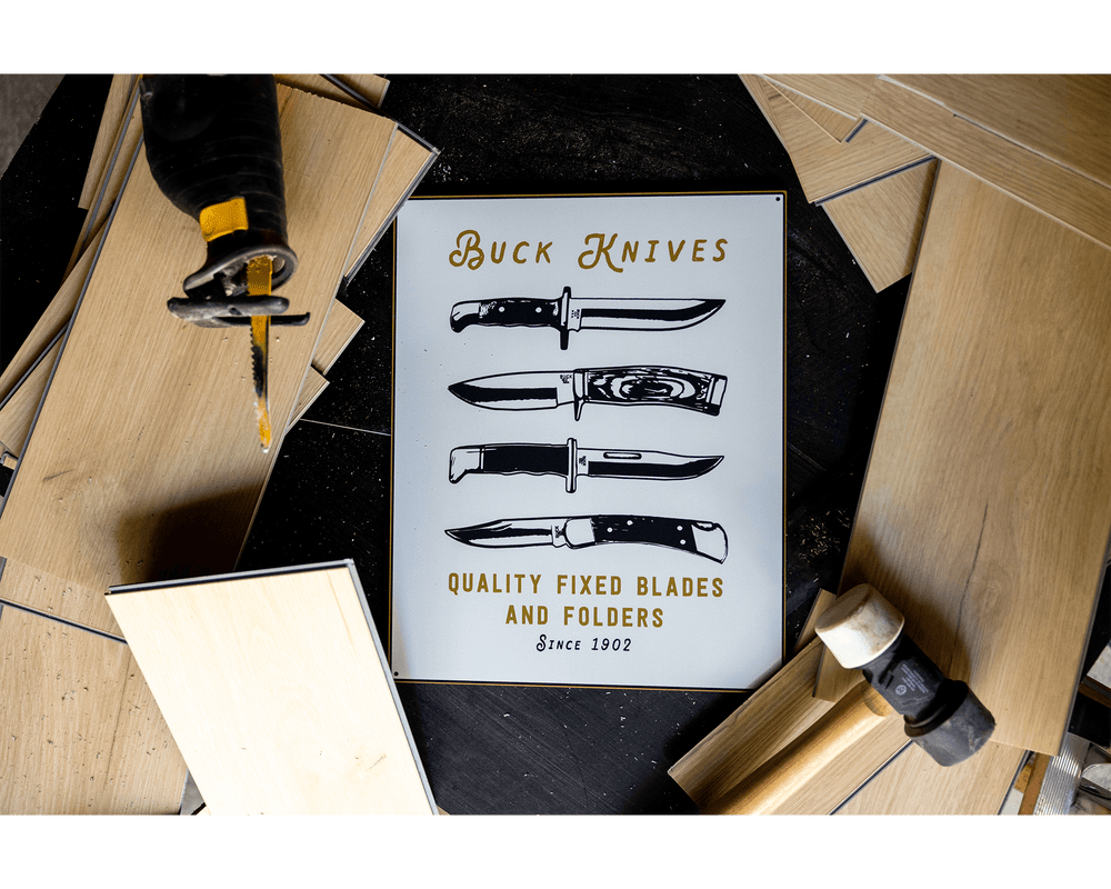 Buck Knives Tin Tacker Sign - Thumbnail 3