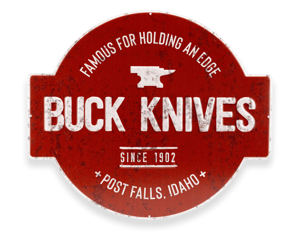Buck Knives Tin Tacker Sign