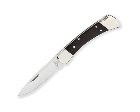 110 Folding Hunter Knife - Nickel Silver Drop Point