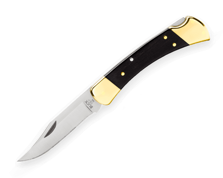 110 Folding Hunter® Knife - Nickel Silver Drop Point - Buck