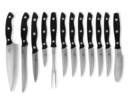 12 Piece Kitchen Cutlery Set with Wood Block