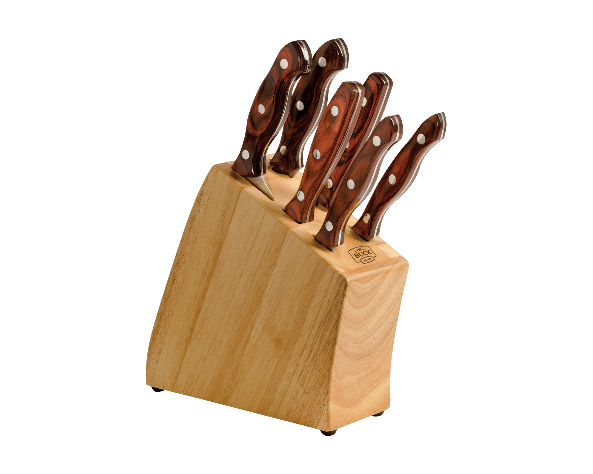 6 Piece Cutlery Set with Wood Block