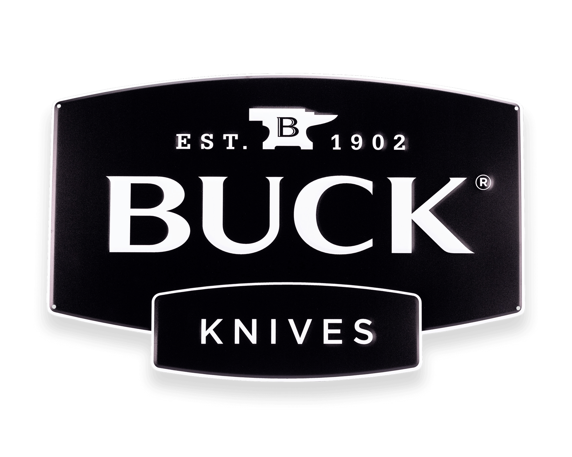 Buck Knives Logo Tin Tacker Sign