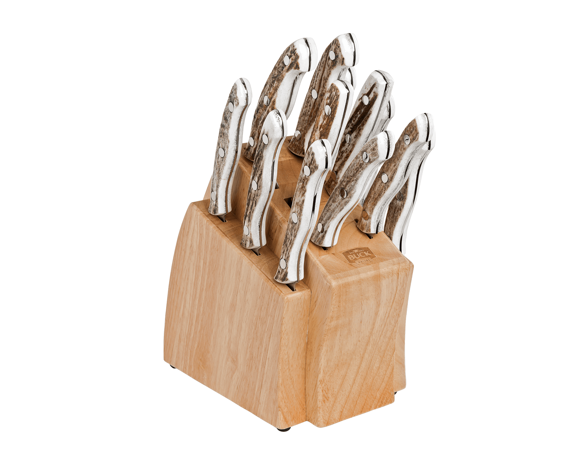 12 Piece Kitchen Cutlery Set with Wood Block, Elk