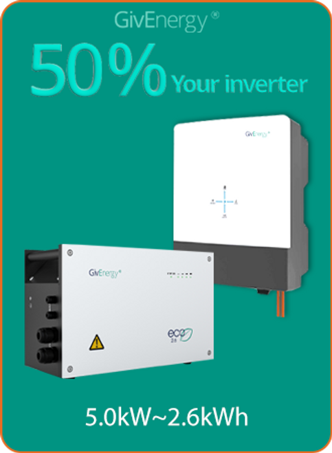 GivEnergy Gen3 - 5.0kW Hybrid with 2.6kWh Battery Package (2.6kWh) - 50% Off Inverter