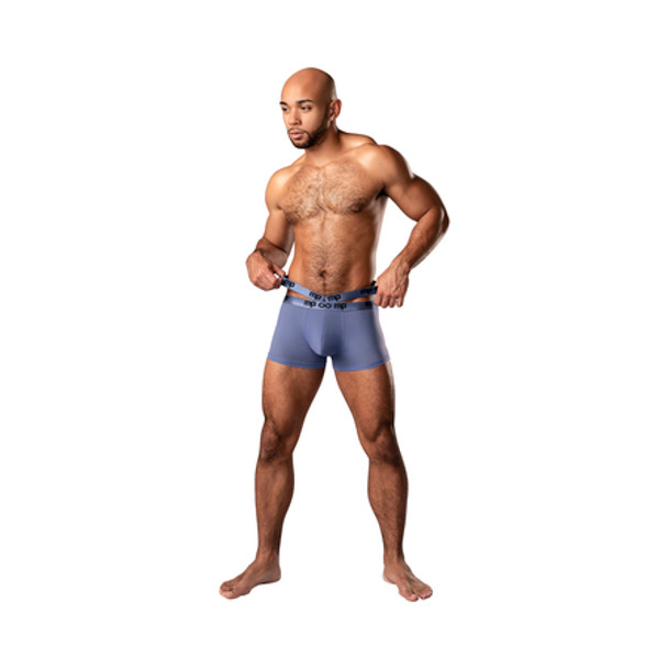 Male Power Infinite Comfort Amplifying Strappy Pouch Short Periwinkle S