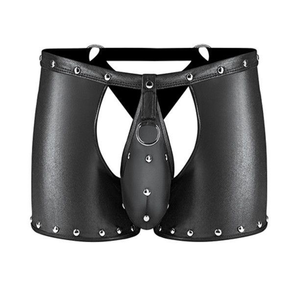 Male Power Fetish Poseidon Chap-Style Short Black L/XL